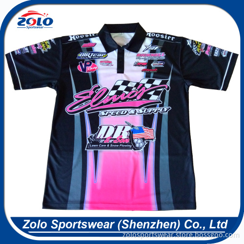 New design custom fashion love couple pink polo shirt printing